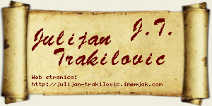 Julijan Trakilović vizit kartica